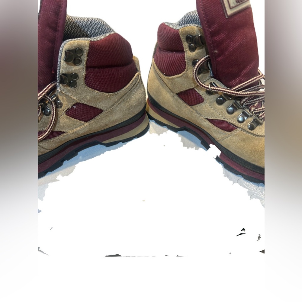 Raichle Burgundy and Tan Hiking Boots - Picture 7 of 11